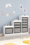 Hanah Home Armario Multiusos Blanco y Gris